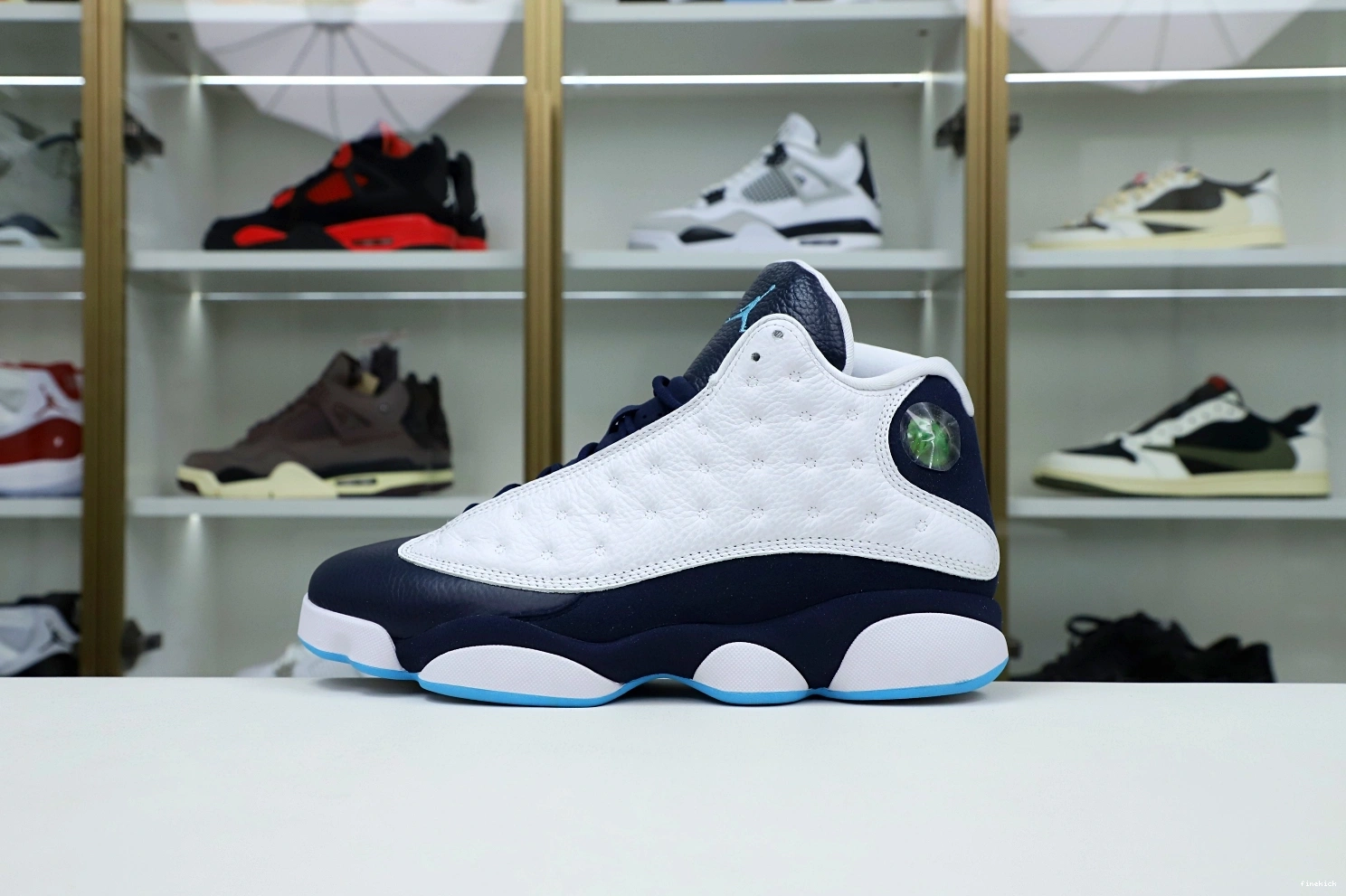 OBSIDIAN 13 RETRO BLUE JORDAN WHITE AIR POWDER 414571-144 0717